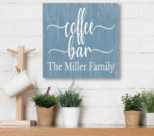 Custom Coffee Bar Sign Personalized