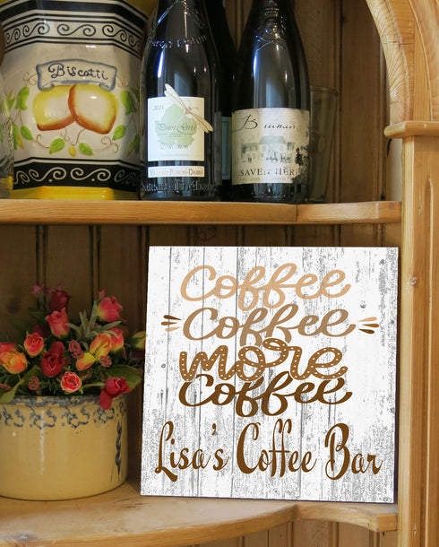 Custom Coffee Bar Signs Coffee Lover Gift