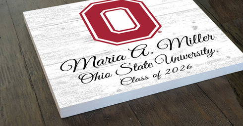 Ohio State University Class Year Plaque – Custom Alumni Gift