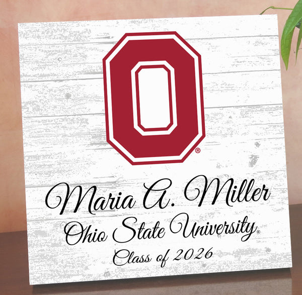 Ohio State Class Year Plaque - Personalized for OSU Graduation or Alumni