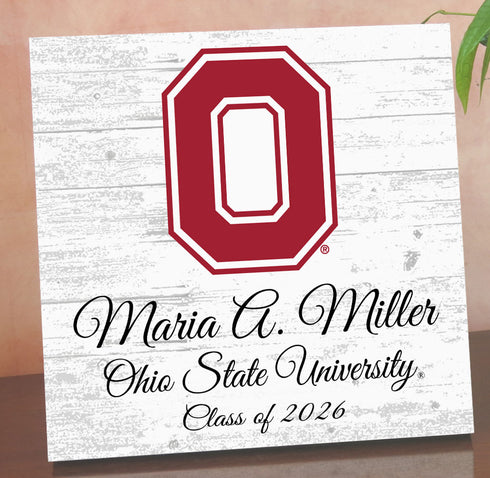Ohio State University Class Year Plaque – Custom Alumni Gift