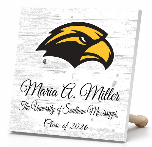 University of Southern Miss Class Year Plaque With Name - Personalized for Student, Alumni or Graduation Gift