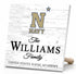 Personalized Navy Midshipmen Family Name Sign – Custom United States Naval Academy Wood Wall Decor – Navy Gift