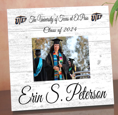 UTEP Frame with Printed Photo University of Texas At El Paso Graduation Class Year Frame Alternative