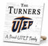 UTEP Miners Proud Family Sign - Personalized Family Name Wood Plaque - Officially Licensed Square Decor