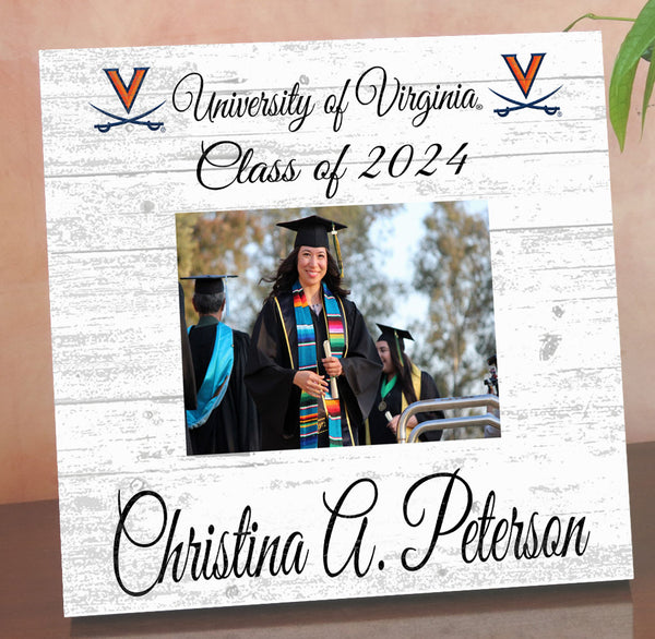 UVA Frame with Printed Photo - University of Virginia Class Year or Graduation Gift Frame