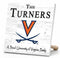 Virginia Cavaliers Proud Family Sign - Personalized Family Name Wood Plaque - Officially Licensed Square Decor