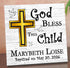 Personalized Baptism Plaque - Bless This Child - with Name & Date