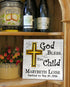 Personalized Baptism Plaque - Bless This Child - with Name & Date