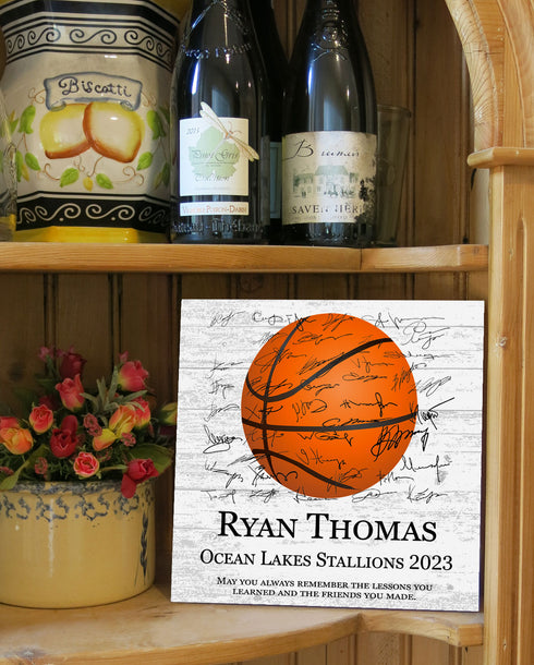 Basketball Plaque Recognition Award Personalized Senior Season End Gift or MVP
