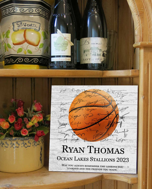 Basketball Recognition Plaque Award Personalized Senior Season End Gift or MVP