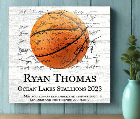 Basketball Recognition Plaque Award Personalized Senior Season End Gift or MVP