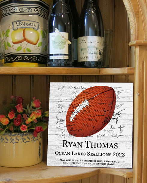 Football Plaque Recognition Award Personalized Senior Season End Gift or MVP