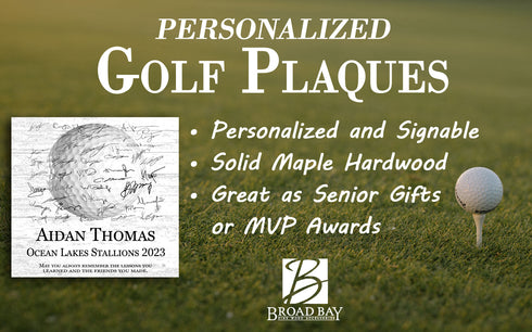 Golf Plaque Recognition Award Personalized Senior Season End Gift or MVP