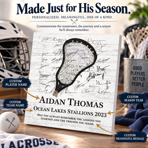 Personalized Lacrosse Plaque - Player Award Or Coach Thank You Gift