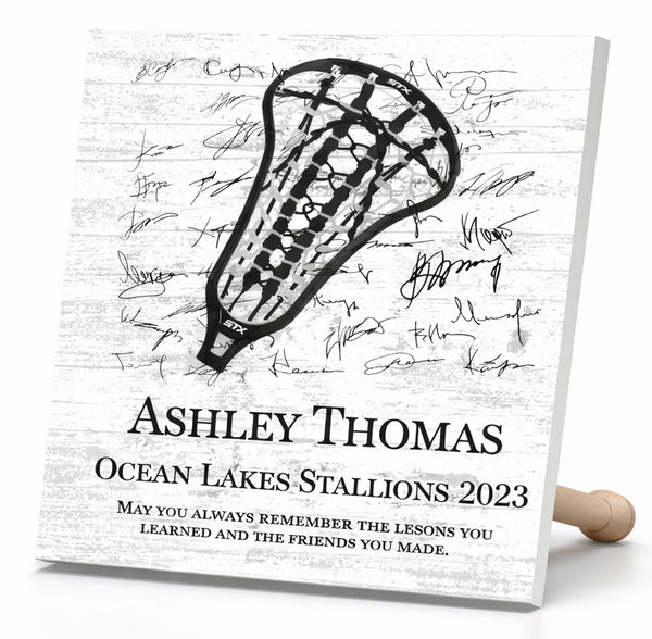 Women's Lacrosse Award Plaque - Recognition - for Players, Senior Season Gift, MVP or Coaches
