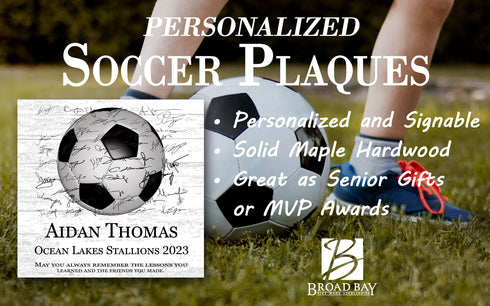 Soccer Plaque Recognition Award Personalized Senior Season End Gift