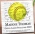 Softball Player Recognition Award Personalized Senior Season End Gift or MVP Trophy