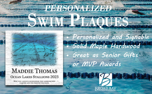 Swim Team Plaque Recognition Award Personalized Senior Swimmer Season End Gift