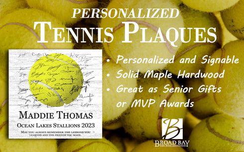 Tennis Plaque Recognition Award Personalized Senior Season End Gift or MVP