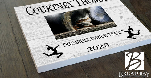 Personalized Dance Team Photo Sign – Custom Dancer Name, Team & Year Wood Plaque – Dance Recital Gift