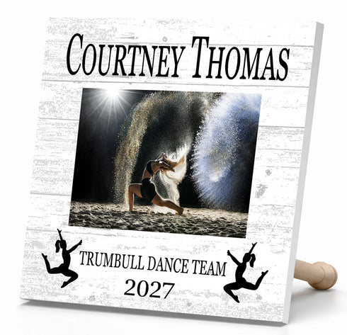 Personalized Dance Team Photo Sign – Custom Dancer Name, Team & Year Wood Plaque – Dance Recital Gift