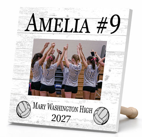 Volleyball Award Photo Plaque - Personalized Player, Coach or MVP Recognition Gift