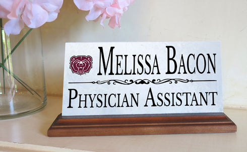 Missouri State Nameplate for Desk or Shelf for Alumni, or Graduation Gift