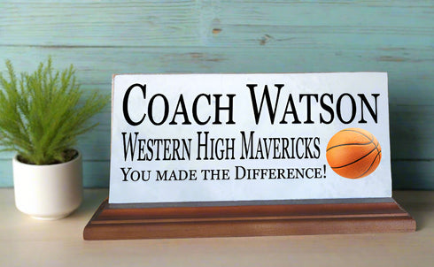 Basketball Coach Gift Plaque Custom Team Appreciation Award For Great Coaches