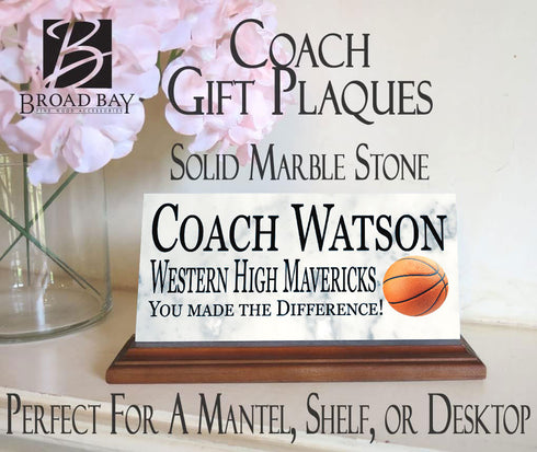 Basketball Coach Gift Plaque Custom Team Appreciation Award For Great Coaches