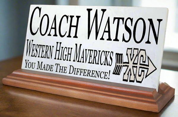 Cross Country Coach Gift Plaque Custom Team Appreciation Award For Great Coaches