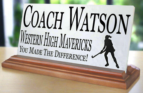 Field Hockey Coach Gift Plaque Custom Team Award For Great Coaches