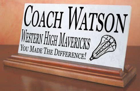 Womens Lacrosse Coach Gift Plaque Custom Girls LAX Team Award For Great Coaches