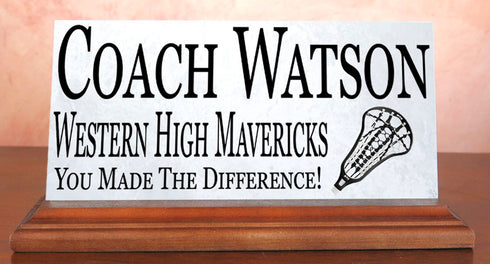 Womens Lacrosse Coach Gift Plaque Custom Girls LAX Team Award For Great Coaches