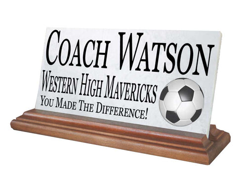 Soccer Coach Gift Plaque Custom Team Appreciation Award For Great Coaches