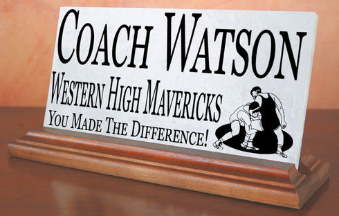 Wrestling Coach Gift Plaque For Great Coaches