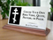 Bible Quote Personalized Orthodox Cross Custom Plaque Gift For Desk Or Shelf - Solid Marble