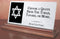 Jewish Personalized Torah Quote Star of David Custom Plaque Gift For Desk Or Shelf - Solid Marble