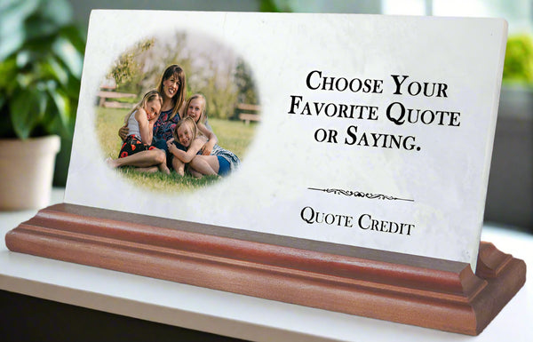 Custom Quote Plaque For Desk Or Shelf Personalized Your Choice of Quote