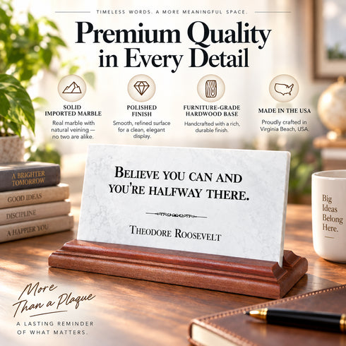 Custom Quote Plaque - Personalized Solid Marble
