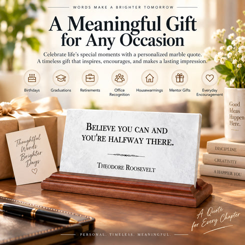 Custom Quote Plaque - Personalized Solid Marble