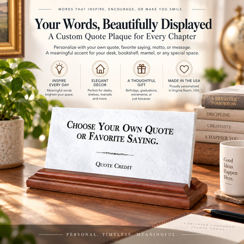 Custom Quote Plaque - Personalized Solid Marble