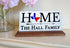 Texas Family Name Sign for Shelf - Solid Marble - 8in x 4in