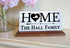 Virginia Family Home Sign  - Custom Desk or Shelf Accessory  - Solid Marble -  8.5in x 4in