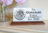 Mexican Family Name Sign with Established Date  - Seal of Mexico - Solid Marble 8in x 4in
