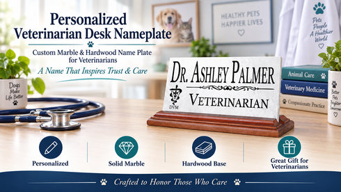 Veterinarian Desk Nameplate