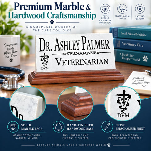 Veterinarian Desk Nameplate