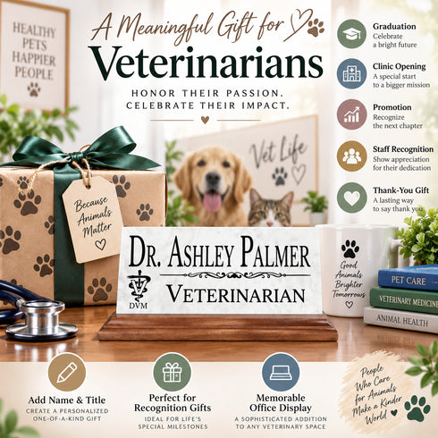 Veterinarian Desk Nameplate