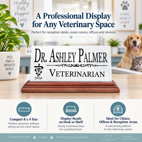 Veterinarian Desk Nameplate
