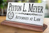 Attorney Nameplate Gift - Solid Marble - Lawyer Custom Desk Name Plate